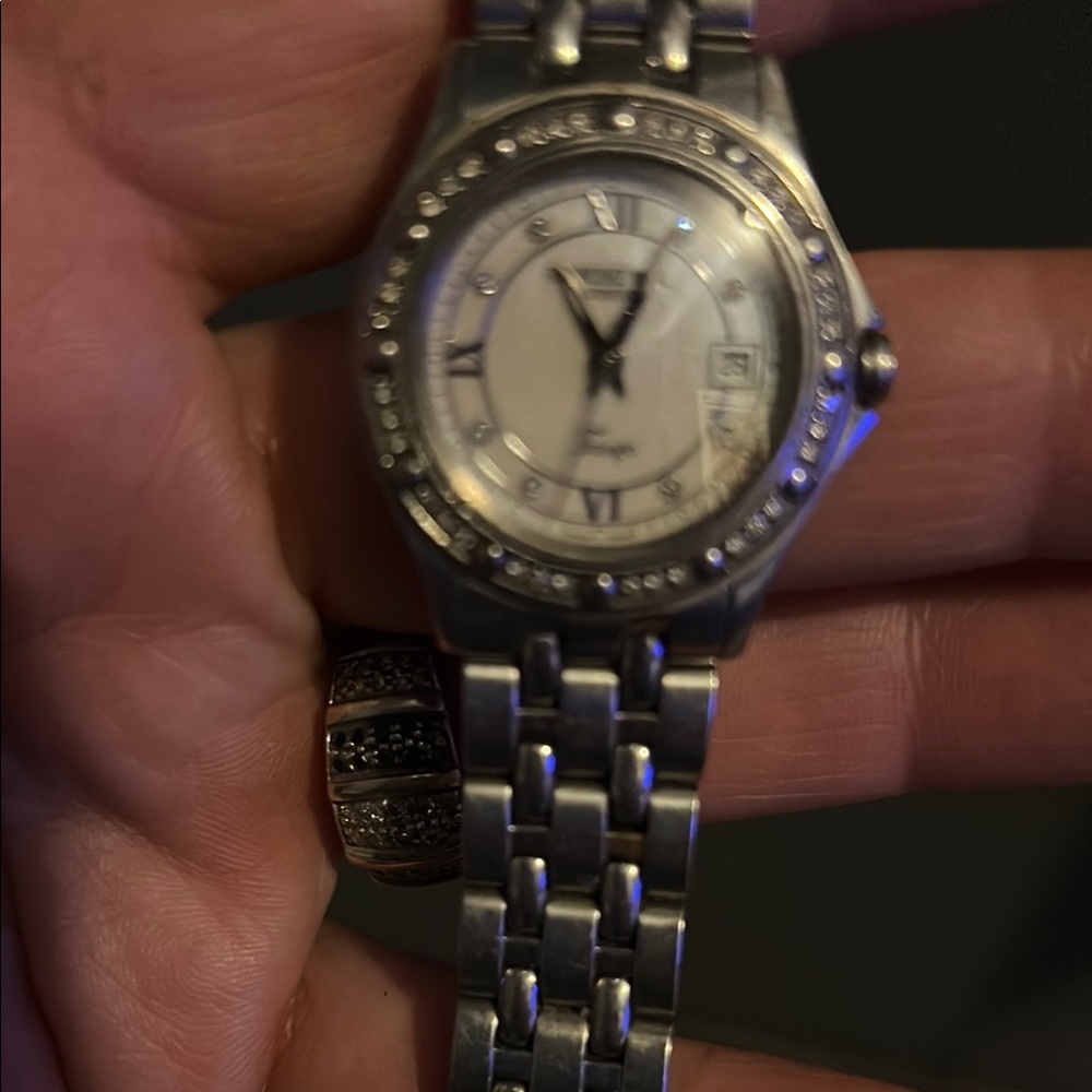 Fossil Silver Watch with White Dial